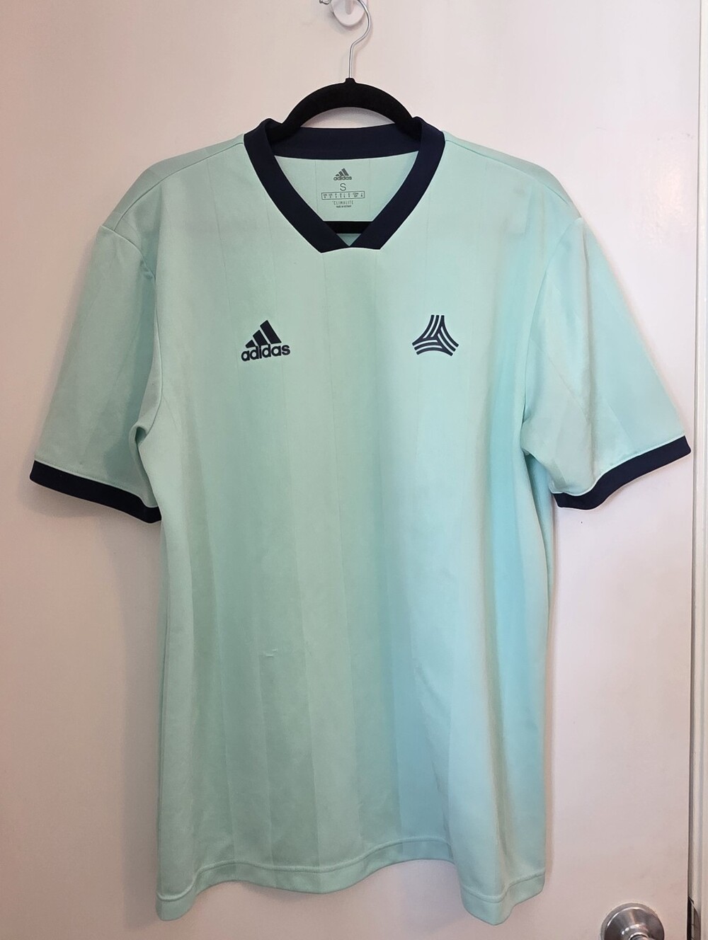 Adidas Tango Advanced Soccer Jersey Small Clear Mint Climalite - Picture 2 of 7
